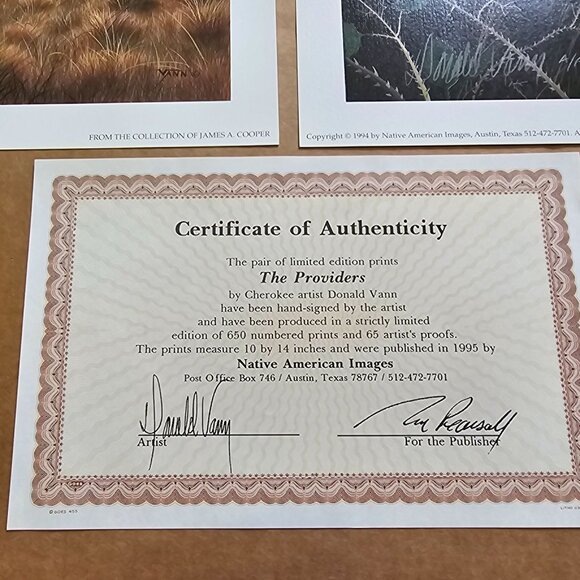 Limited Edition Signed Artist Proof Prints By Donald Vann The Providers 15x11.5 - Picture 2 of 11